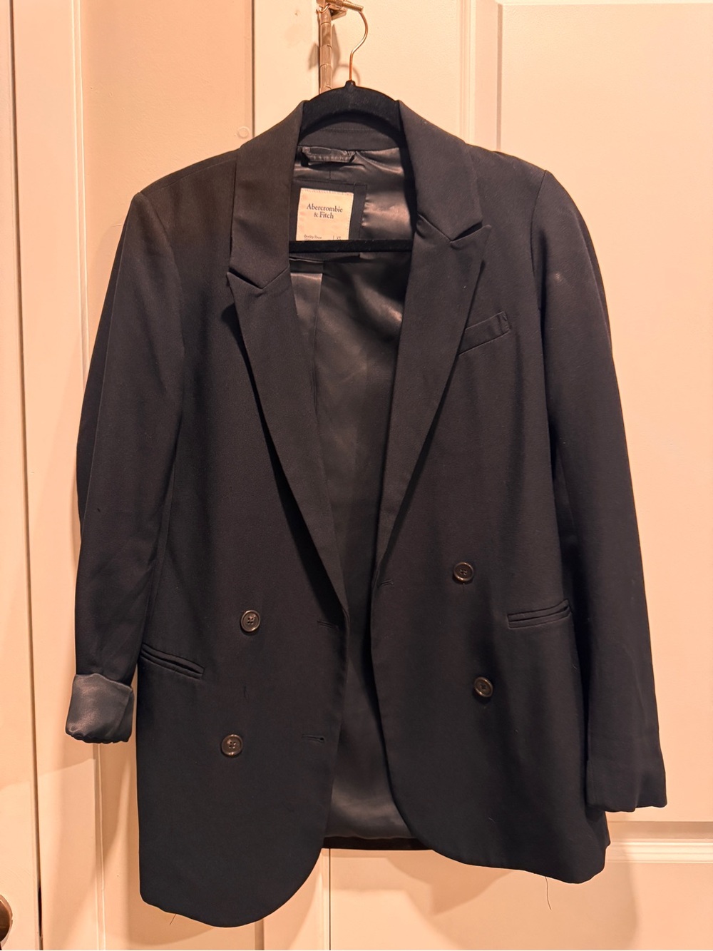 Abercrombie & Fitch women’s Double-Breasted Black Blazer XS